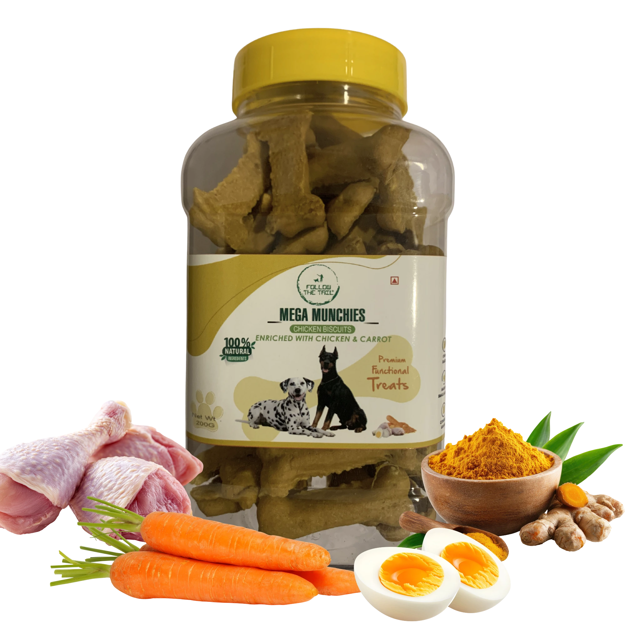 Follow The Tail Chicken Mega Munchies jar
