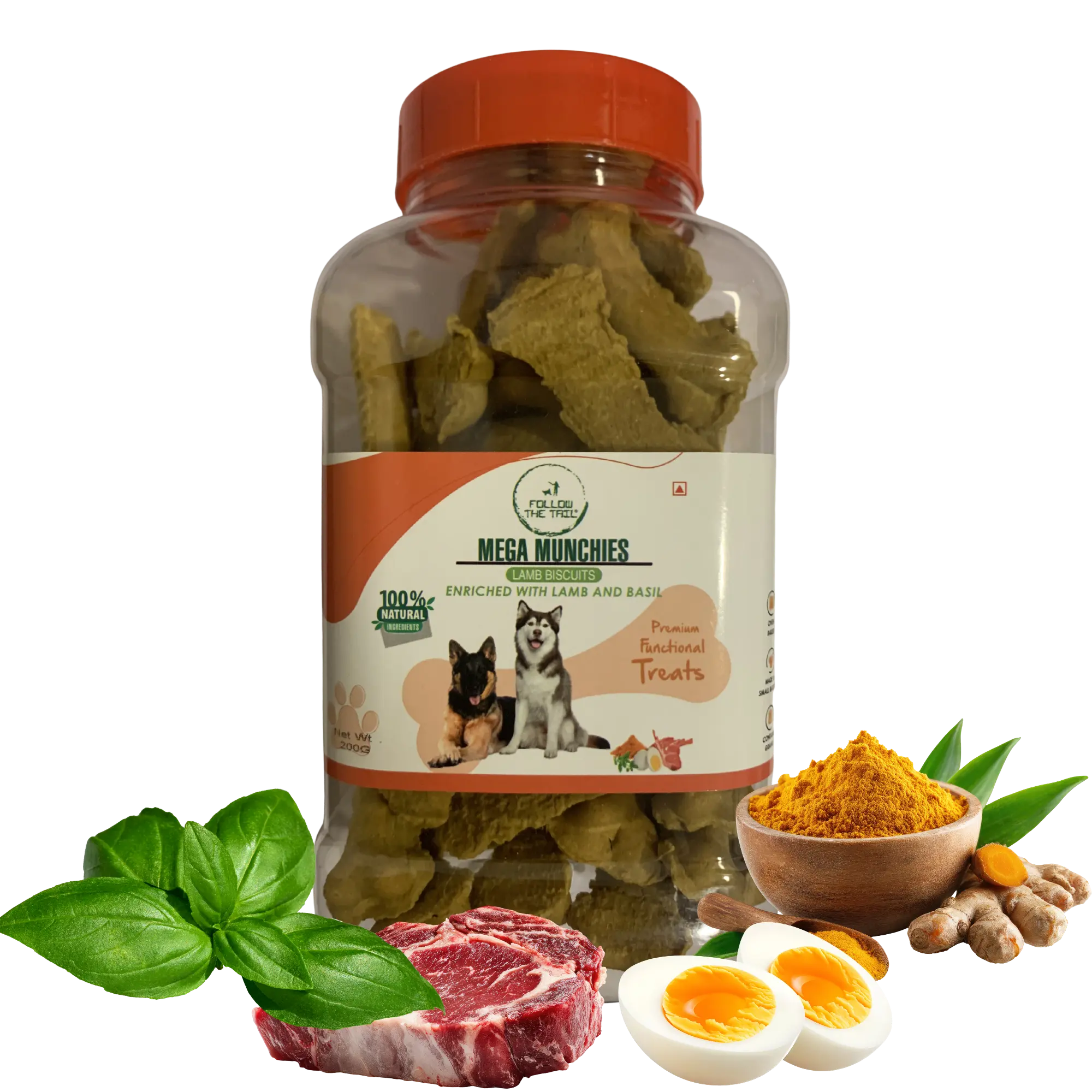 Follow The Tail Lamb Mega Munchies jar