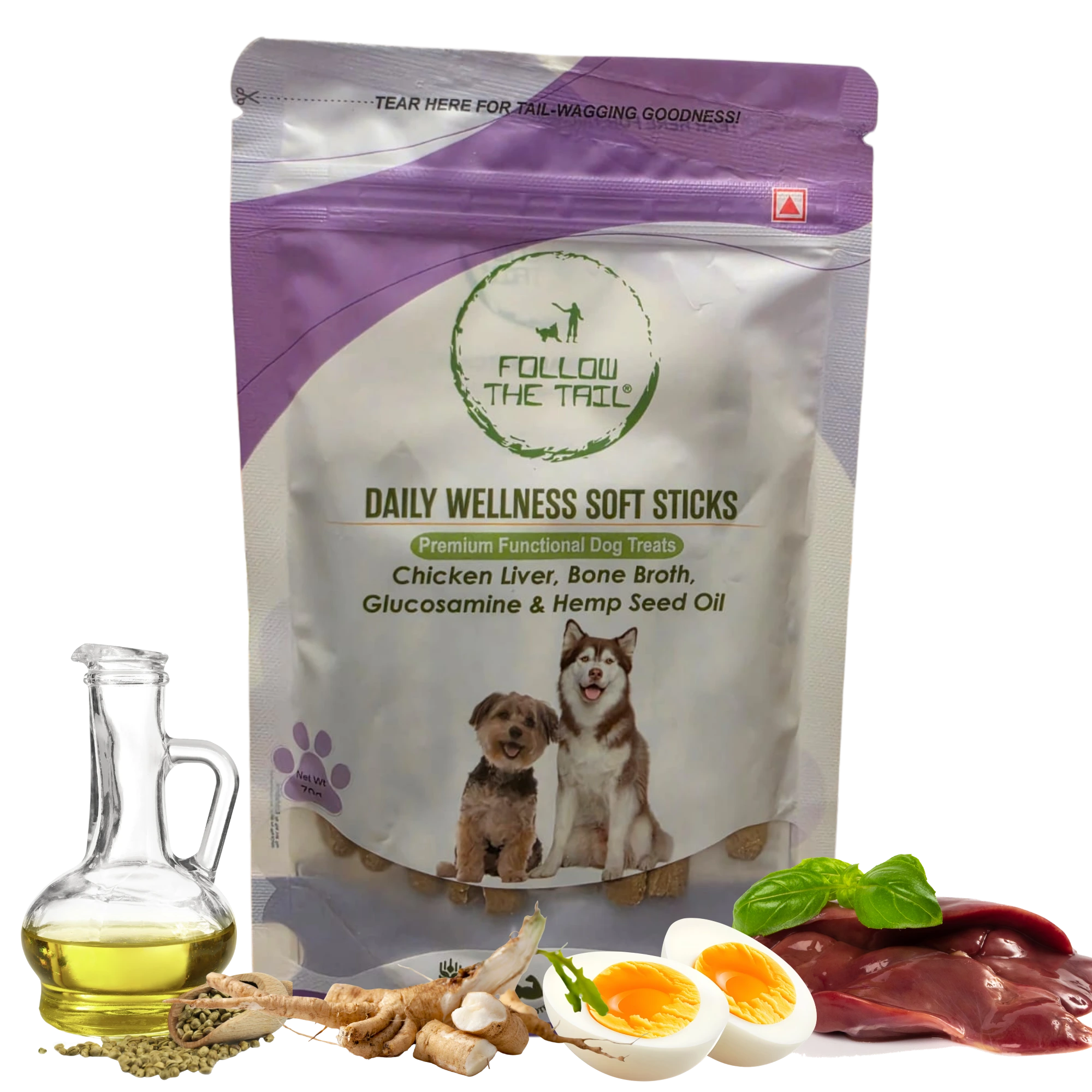 Follow The Tail Daily Wellness Soft Sticks 70g